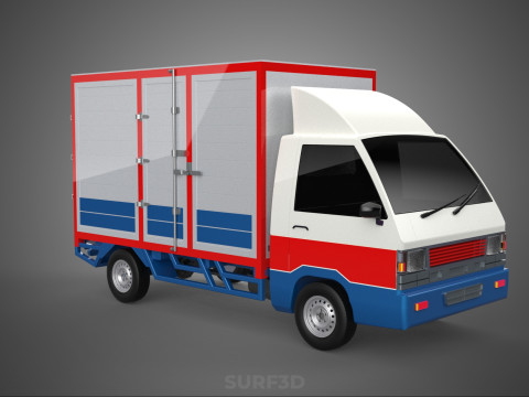POST MAIL POSTAL SERVICE DELIVERY BOX CUBE TRUCK VAN CAR VEHICLE Modèle 3D