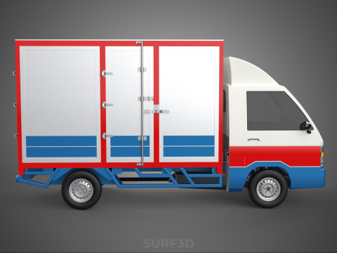 POST MAIL POSTAL SERVICE DELIVERY BOX CUBE TRUCK VAN CAR VEHICLE Modèle 3D