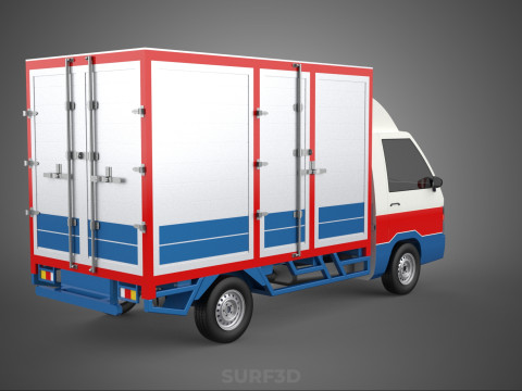 POST MAIL POSTAL SERVICE DELIVERY BOX CUBE TRUCK VAN CAR VEHICLE Modèle 3D