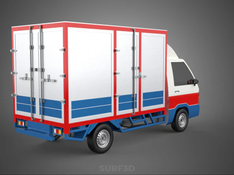 POST MAIL POSTAL SERVICE DELIVERY BOX CUBE TRUCK VAN CAR VEHICLE 3D Model