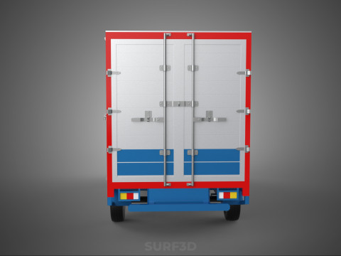 POST MAIL POSTAL SERVICE DELIVERY BOX CUBE TRUCK VAN CAR VEHICLE Modèle 3D