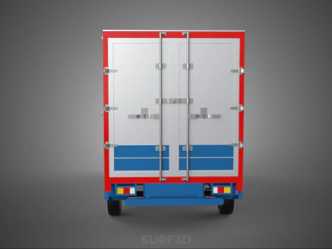 POST MAIL POSTAL SERVICE DELIVERY BOX CUBE TRUCK VAN CAR VEHICLE 3D Model