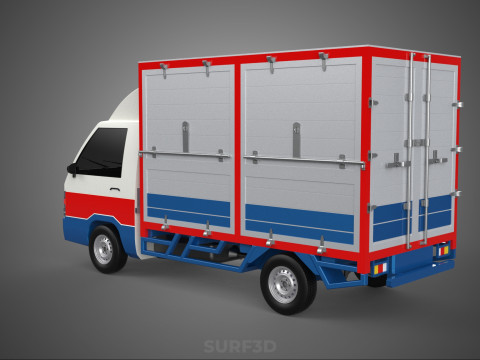 POST MAIL POSTAL SERVICE DELIVERY BOX CUBE TRUCK VAN CAR VEHICLE Modèle 3D