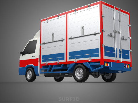 POST MAIL POSTAL SERVICE DELIVERY BOX CUBE TRUCK VAN CAR VEHICLE Modèle 3D
