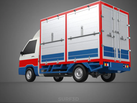 POST MAIL POSTAL SERVICE DELIVERY BOX CUBE TRUCK VAN CAR VEHICLE 3D Model