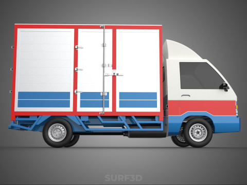 POST MAIL POSTAL SERVICE DELIVERY BOX CUBE TRUCK VAN CAR VEHICLE Modèle 3D
