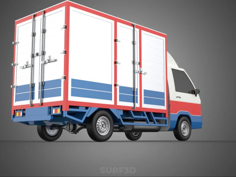 POST MAIL POSTAL SERVICE DELIVERY BOX CUBE TRUCK VAN CAR VEHICLE 3D Model