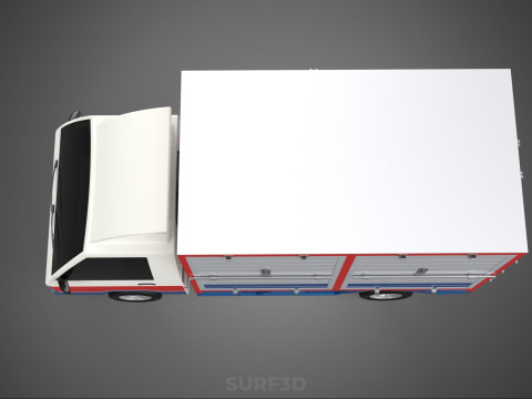 POST MAIL POSTAL SERVICE DELIVERY BOX CUBE TRUCK VAN CAR VEHICLE Modèle 3D