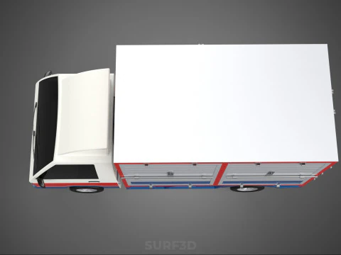 POST MAIL POSTAL SERVICE DELIVERY BOX CUBE TRUCK VAN CAR VEHICLE 3D Model