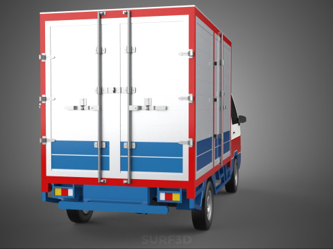 POST MAIL POSTAL SERVICE DELIVERY BOX CUBE TRUCK VAN CAR VEHICLE Modèle 3D