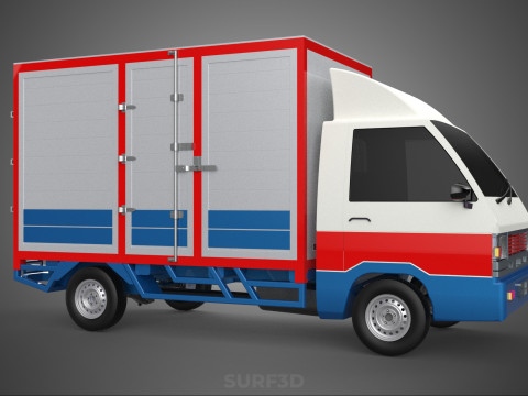 POST MAIL POSTAL SERVICE DELIVERY BOX CUBE TRUCK VAN CAR VEHICLE Modèle 3D