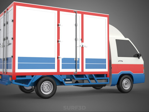 POST MAIL POSTAL SERVICE DELIVERY BOX CUBE TRUCK VAN CAR VEHICLE Modèle 3D