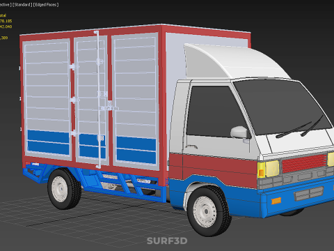 POST MAIL POSTAL SERVICE DELIVERY BOX CUBE TRUCK VAN CAR VEHICLE Modèle 3D