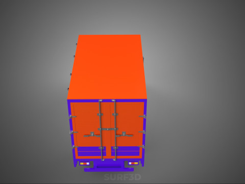 FEDEX BOX TRUCK PICKUP CARGO FREIGHT CUBE VAN CAR COURIER PARCEL 3D 模型