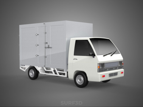 PARCEL COURIER LETTER CARRIER CARGO BOX TRUCK CAR CONTAINER UTE 3D Model