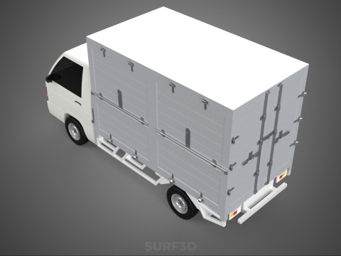 PARCEL COURIER LETTER CARRIER CARGO BOX TRUCK CAR CONTAINER UTE 3D Модель