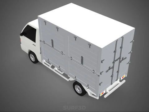PARCEL COURIER LETTER CARRIER CARGO BOX TRUCK CAR CONTAINER UTE 3D Model