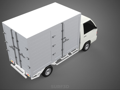 PARCEL COURIER LETTER CARRIER CARGO BOX TRUCK CAR CONTAINER UTE 3D Модель