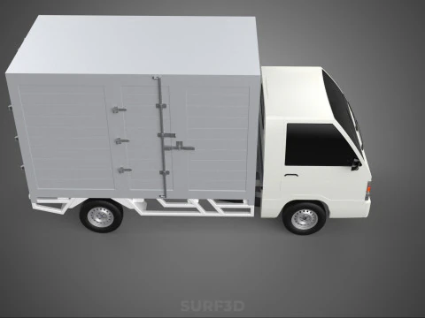 PARCEL COURIER LETTER CARRIER CARGO BOX TRUCK CAR CONTAINER UTE 3D Model