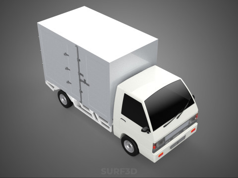 PARCEL COURIER LETTER CARRIER CARGO BOX TRUCK CAR CONTAINER UTE 3D Модель