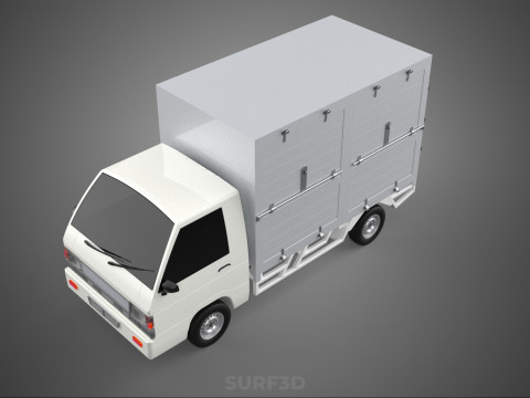 PARCEL COURIER LETTER CARRIER CARGO BOX TRUCK CAR CONTAINER UTE 3D Модель