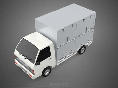 PARCEL COURIER LETTER CARRIER CARGO BOX TRUCK CAR CONTAINER UTE 3D Model