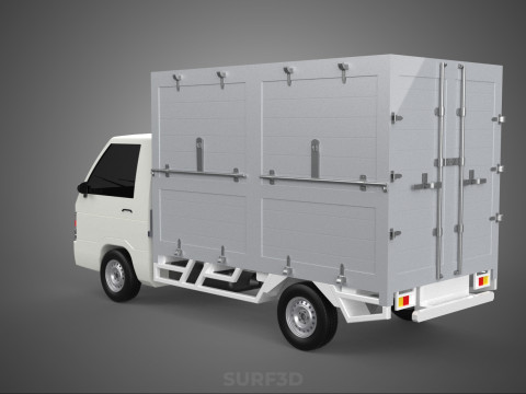 PARCEL COURIER LETTER CARRIER CARGO BOX TRUCK CAR CONTAINER UTE 3D Модель