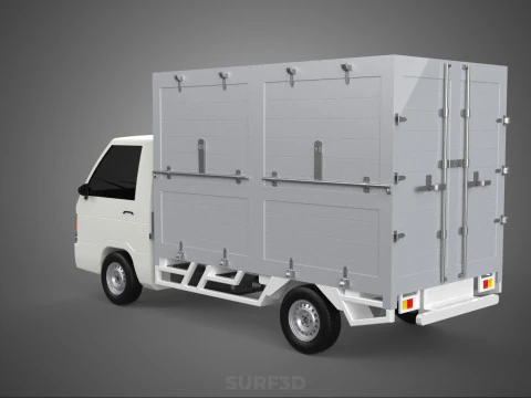 PARCEL COURIER LETTER CARRIER CARGO BOX TRUCK CAR CONTAINER UTE 3D Model