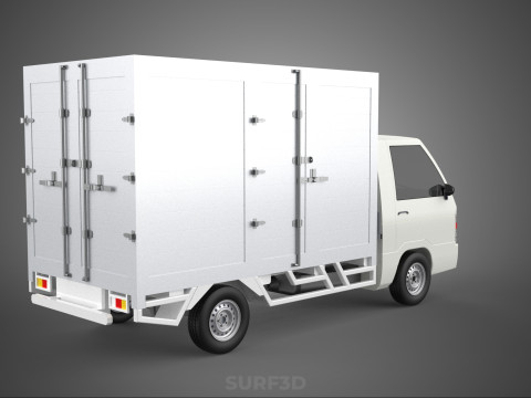 PARCEL COURIER LETTER CARRIER CARGO BOX TRUCK CAR CONTAINER UTE 3D Модель