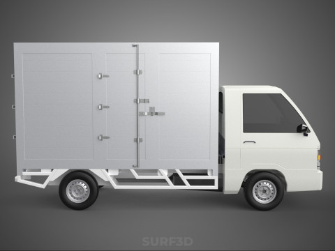 PARCEL COURIER LETTER CARRIER CARGO BOX TRUCK CAR CONTAINER UTE 3D Модель