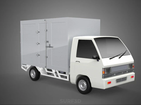 PARCEL COURIER LETTER CARRIER CARGO BOX TRUCK CAR CONTAINER UTE 3D Model