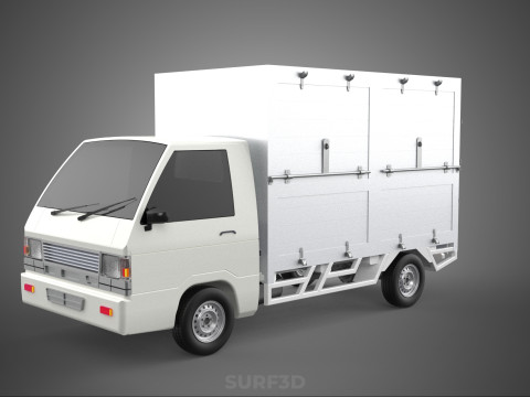 PARCEL COURIER LETTER CARRIER CARGO BOX TRUCK CAR CONTAINER UTE 3D Модель
