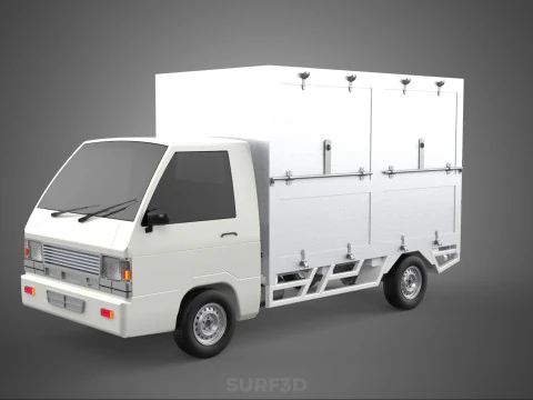 PARCEL COURIER LETTER CARRIER CARGO BOX TRUCK CAR CONTAINER UTE 3D Model