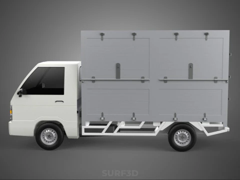 PARCEL COURIER LETTER CARRIER CARGO BOX TRUCK CAR CONTAINER UTE 3D Model