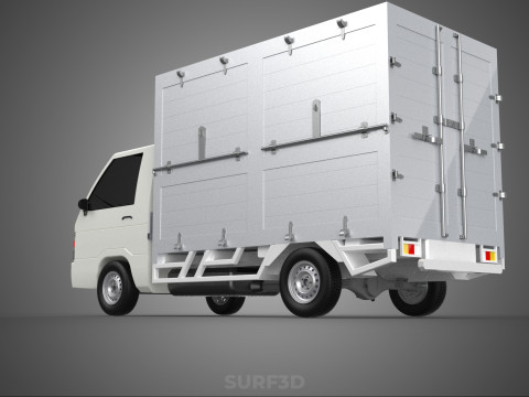 PARCEL COURIER LETTER CARRIER CARGO BOX TRUCK CAR CONTAINER UTE 3D Модель