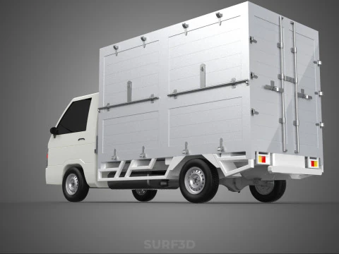 PARCEL COURIER LETTER CARRIER CARGO BOX TRUCK CAR CONTAINER UTE 3D Model