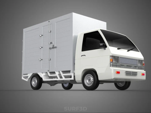 PARCEL COURIER LETTER CARRIER CARGO BOX TRUCK CAR CONTAINER UTE 3D Model