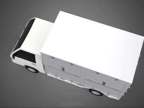 PARCEL COURIER LETTER CARRIER CARGO BOX TRUCK CAR CONTAINER UTE 3D Model