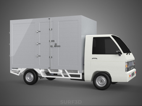 PARCEL COURIER LETTER CARRIER CARGO BOX TRUCK CAR CONTAINER UTE 3D Модель