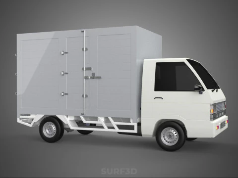 PARCEL COURIER LETTER CARRIER CARGO BOX TRUCK CAR CONTAINER UTE 3D Model