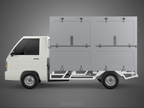 PARCEL COURIER LETTER CARRIER CARGO BOX TRUCK CAR CONTAINER UTE 3D Модель