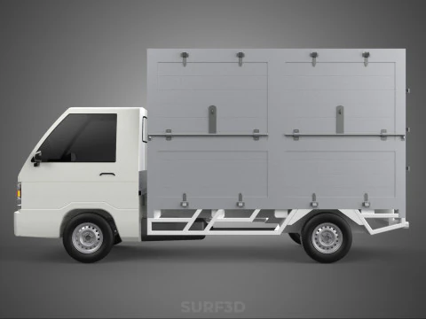 PARCEL COURIER LETTER CARRIER CARGO BOX TRUCK CAR CONTAINER UTE 3D Model