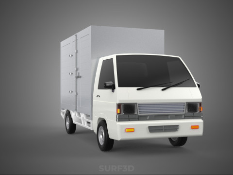 PARCEL COURIER LETTER CARRIER CARGO BOX TRUCK CAR CONTAINER UTE 3D Модель