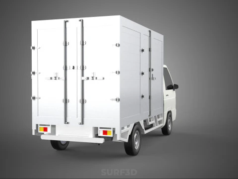PARCEL COURIER LETTER CARRIER CARGO BOX TRUCK CAR CONTAINER UTE 3D Model