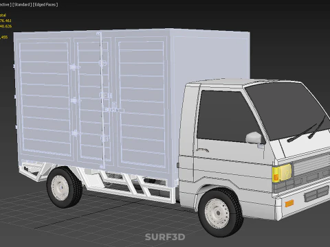 PARCEL COURIER LETTER CARRIER CARGO BOX TRUCK CAR CONTAINER UTE 3D Model