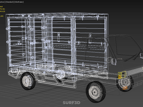 PARCEL COURIER LETTER CARRIER CARGO BOX TRUCK CAR CONTAINER UTE 3D Модель