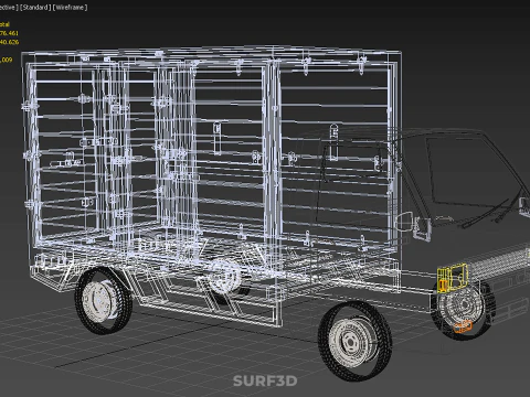 PARCEL COURIER LETTER CARRIER CARGO BOX TRUCK CAR CONTAINER UTE 3D Model