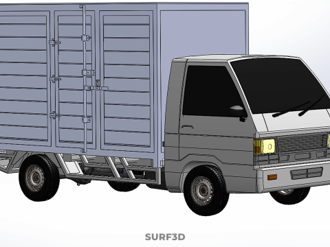PARCEL COURIER LETTER CARRIER CARGO BOX TRUCK CAR CONTAINER UTE 3D Модель