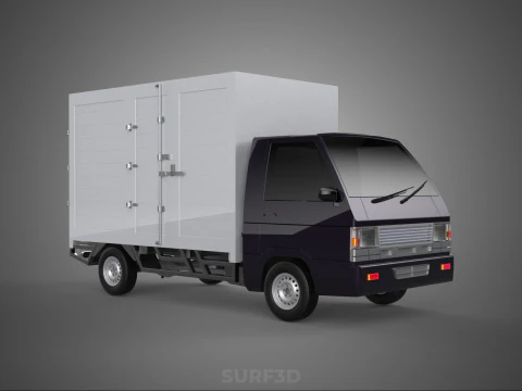 BOB TRUCK KURIR CARGO BOX PAKET TRAILER MOBIL DIESEL PICKUP Model 3D