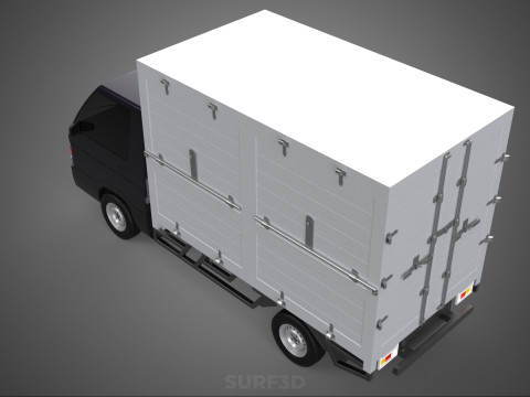 BOB TRUCK COURIER CARGO BOX CAR TRAILER PACKAGE DIESEL PICKUP 3Dモデル